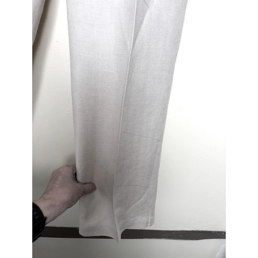 Tommy Bahama Mens 36x32 Linen Silk Herringbone Pleated Trousers Beige Pants